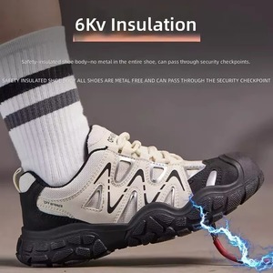 Zapatillas de Seguridad para Mujer, Aptas para el Aeropuerto, Sin Metal, con Puntera de Material Compuesto, Resistentes a Pinchazos, Transpirables, de Malla, para Trabajo en Ensamblaje Electrónico - Product Image 1