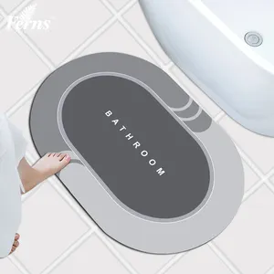 Banyo su emici halı seti kauçuk kapı paspasları Diatom çamur paspas mutfak halı Anti kayma diyatomit banyo paspas