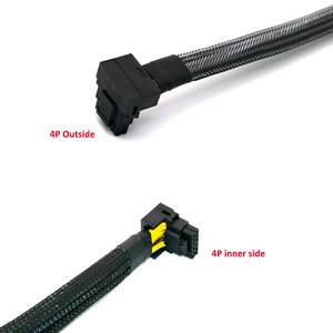 600W 90 degrés 12 + 4Pin à 16Pin câble d'alimentation PCIE 5.0 16Pin adaptateur d'alimentation 4080 4090 3090Ti <span class=keywords><strong>12VHPWR</strong></span> câble d'alimentation-30cm - Product Image 3