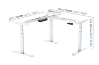 Cadre de bureau en forme de L ergonomique, moderne, durable, en métal, électrique, réglable en hauteur, modulaire, à installation rapide