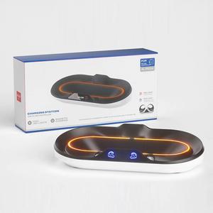 Para <span class=keywords><strong>Playstation</strong></span> <span class=keywords><strong>VR2</strong></span> Controller Charger para <span class=keywords><strong>PS5</strong></span> Type-C Soporte de base de carga rápida magnética con accesorios de juego de estación de luz RGB - Product Image 1