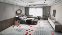 Fabrication de tapis Fourniture de tapis Luxe européen haut de gamme 5 étoiles Hôtel Décoration Sol Mur à Mur Tapis Carreaux Tapis