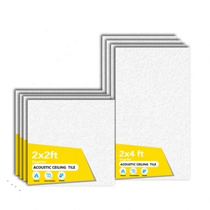 Plafonds minéraux de haute qualité 600x600mm, insonorisés, 2x2, pour le marché de Moscou et de Saint-Pétersbourg en Russie, classe de résistance au feu A2, NRC0.85 - Product Image 3