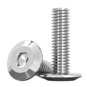 304 Stainless Steel Hex <b>Socket</b> Head <b>Screws</b> M1.6 M2.5 M10 M12 Round Head Furniture Bolts National Standard Grade A - Product Image 1