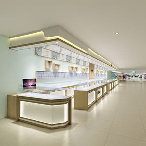 Gabinete de joyería de cristal con luz Led, soporte de exhibición personalizado, escaparate de joyería, Mostrador de señal de negocios para diseño de joyería - Product Image 5