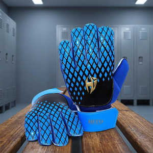 Gants de gardien de but professionnels de 4 mm avec protection des doigts, design antidérapant et construction respirante - Product Image 4