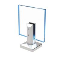 Éclairage LED dans des rampes en verre sans cadre avec support en acier inoxydable pour rampes de terrasse, clôtures de piscine en verre sans cadre
