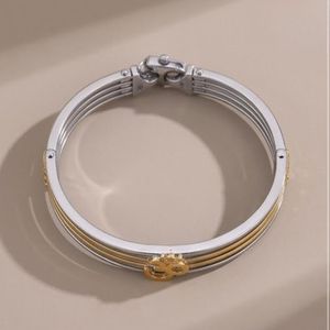 925 Silver Two Tone Designer <b>Bracelet</b> for Men and Women Sterling Silver Gold Tone <b>Bracelet</b> Luxury <b>Adjustable</b> <b>Bracelet</b> - Product Image 4