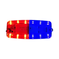 Luz Estroboscópica LED Roja y Azul, Linterna de Advertencia, Lámpara de Hombro Reflectante para Seguridad en Exteriores, Patrullaje, Advertencia de Tráfico, Emergencia, Plástico