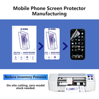 Vente en gros de films protecteurs d'écran universels en hydrogel HD nano cristal clair anti-lumière bleue 120*180 mm pour tous les téléphones mobiles