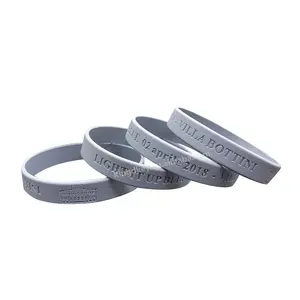 מותאם אישית סיליקון Wristbands אישית טקסט Debossed גומי צמידי עבור המוטיבציה המפלגה טובות גיוס כספים יום הולדת