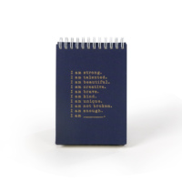 Carnet de notes A3 à spirale, couverture en papier avec impression personnalisée et dorure à chaud, planificateur d'objectifs, journal de motivation, cadeau