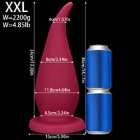 Set de Vibrador de Silicona Líquida para Adultos, Pene Engrosado y Alargado, con Diseño de Dientes de Lobo, Hueco, 100% Impermeable y Ecológico