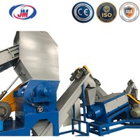 Ligne de lavage de films plastiques PE PP à commande PLC, économie d'énergie, lavage à chaud, laveuse à friction CE 500-1500kg/h