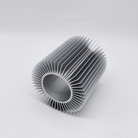 Dissipateur thermique à ailettes radiales en aluminium extrudé 6063-T5 pour LED COB, pièces usinées CNC OEM ODM, usinage de précision sur mesure