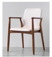 Chaises européennes populaires en bois massif de frêne avec accoudoirs, siège large rembourré, chaise de salle à manger entièrement assemblée pour hôtel, gris