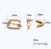 Boucle de ceinture en métal classique incurvée de 30 mm à aiguille unique, en alliage moulé, imprimée par transfert thermique, ensemble de trois pièces