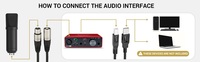 Microphone à condensateur XLR, kit de micro de studio professionnel cardioïde avec bras articulé pour l'enregistrement, la diffusion de podcasts, la voix off, le streaming, H