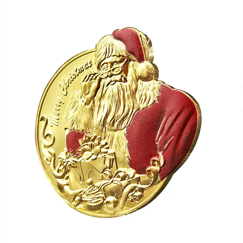 크리스마스 주문 금속 동전 파운드는 도전 두 배 기념 동전 크리스마스 동전