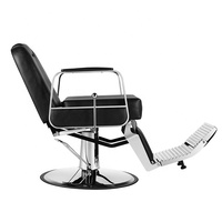 Fauteuil de Barbier Noir Robuste pour Salon de Coiffure – Équipement Professionnel – Vente Directe Usine