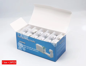 Kit Profissional de Piercing Descartável Estéril de Plástico para Nariz e Orelha com Pistola, Anéis de Nariz Grátis, Banhado a Prata/Ouro - Product Image 6