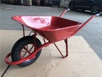 WB6400 Meilleure vente, modèle français, brouette avec capacité de charge de 160 kg, 65 L, roue pneumatique de 4,00-8 pouces