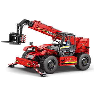 2096 pièces Blocs de construction télescopiques de chariot élévateur, Véhicule d'ingénierie urbaine, Modèle de voiture télécommandée, Briques de construction, Jouet DIY pour enfants, Cadeaux de vacances - Product Image 1