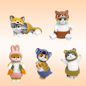5 pièces/ensemble Mofusand PVC Anime Figure jouets <span class=keywords><strong>Arty</strong></span> dessin animé chat à la mode jouer ornements mignon décor Surprise cadeau fille jouets - Product Image 1