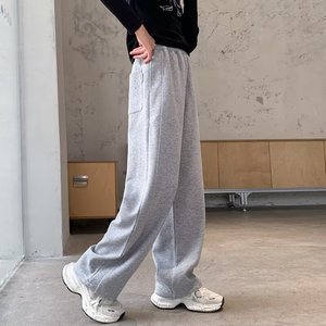 <span class=keywords><strong>Pantaloni</strong></span> sportivi da ragazza all'ingrosso primavera autunno 130-170 <span class=keywords><strong>pantaloni</strong></span> Casual per bambini neri/grigi <span class=keywords><strong>in</strong></span> maglia dritti da <span class=keywords><strong>bambina</strong></span> <span class=keywords><strong>pantaloni</strong></span> della tuta larghi - Product Image 2