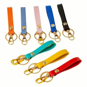 High Quality Custom PU Leather Keychain Business Gift <b>Metal</b> Keyrings Car Key Strap Waist <b>Wallet</b> Premium Leather Keychains - Product Image 1