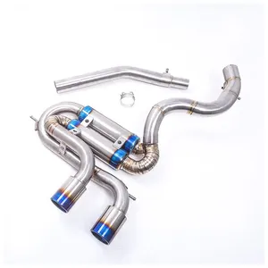 Exhaust catback for VW Golf R MK6 Titanium exhaust catback downpipe Mid Pipe Xpipe Front Pipe Muffler