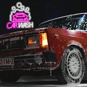 Car Wash Neon <b>Sign</b> LED indoor hanging ambient light shop <b>sign</b> wall decoration light entrance indicator light luminous <b>sign</b> 5/12v - Product Image 4