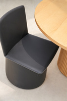 Offre Spéciale luxe russe pin bois Eco cuir dîner chaises avec roues confortable chaise de salle à manger en bois massif