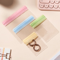 Pochette à bijoux en PVC transparent avec fermeture éclair colorée pour le rangement anti-oxydation des bagues et la présentation minimaliste en magasin