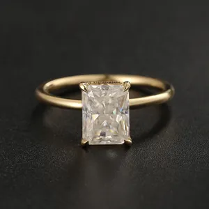 Custom Gold Ringen Classic Design 10K 14K 18K Gold Lab Grown Diamond Moissanite Sieraden Wedding Band Ring