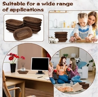 Lot de 10 bols à pâte en bois de Paulownia sculptés à la main plateau de service rustique pour cuisine ferme décor panier de fruits pièce maîtresse de mariage