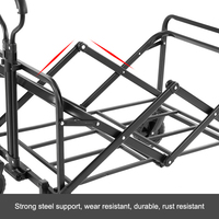Chariot de camping pliable pour pique-nique, chariot utilitaire de plage pliable