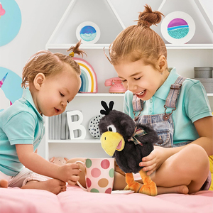 Nuovo Peluche Creativo Super Morbido a Forma di Corvo Seduto, Simpatico Uccello <span class=keywords><strong>Nero</strong></span> Selvatico Imbottito, Adorabile Regalo per Bambini <span class=keywords><strong>e</strong></span> Bambine - Product Image 4