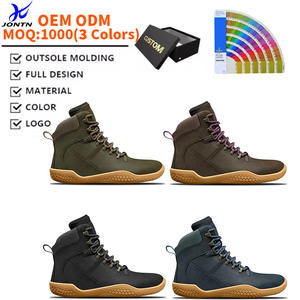 Chaussures de sport pour <span class=keywords><strong>homme</strong></span>, musculation, marche, course à pied, pieds nus, bottes en cuir d'hiver, large boîte à orteils, design minimaliste pour le printemps et l'automne - Product Image 1