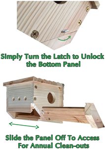 Natural Wooden Bird House Garden Patio Decoration Wood <strong>Birdhouse</strong> - Product Image 4