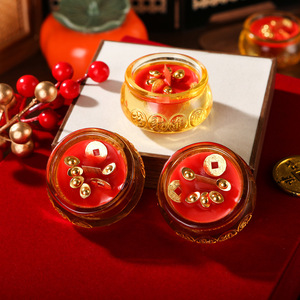 Scented Candle Round Treasure Bowl Ingot Shape Chinese New Year Decor Fresh Air Diffuser Ornament - Product Image 3