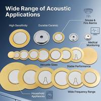 1.5-30V Wide Voltage Piezo Ceramic Buzzer Plate 12/23/35/41/50MM Piezo Ceramic Brass Sheet Brass Element - OEM Custom Wire