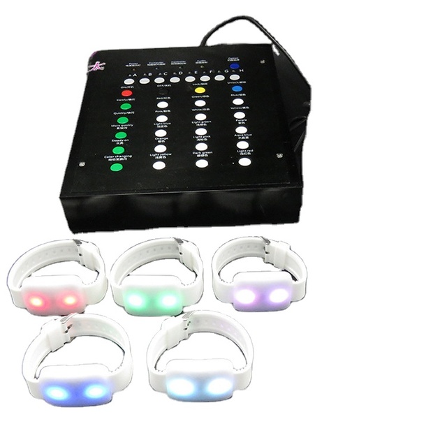 Wholesale Custom Music Gesture Sync Controllable Led Bracelet Dmx Hearing Led Plastic Wristband for Concert