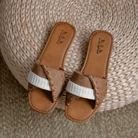 Sandales plates d'été pour femmes, style coréen, en espadrilles à enfiler, color block, respirantes, en maille synthétique et daim, avec semelle en caoutchouc