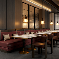 Ensemble de mobilier de restaurant haut de gamme en bois, pour hôtels, cafés et restaurants commerciaux, design luxueux et durable, solution tout-en-un.