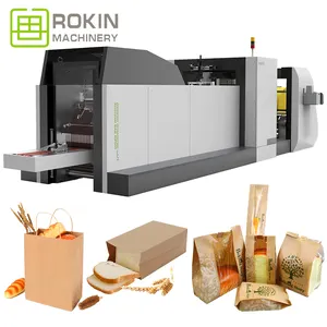 Máquina de fazer papel cáqui totalmente automática, modelo RKJD-350J com 2/4 cores impressa na linha