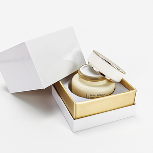 Tùy Chỉnh Nhãn Hiệu Riêng Mỹ Phẩm Container Nắp Màu Trắng 50G Cơ Thể Dưỡng Da Bơ Sang Trọng Thủy Tinh Mỹ Phẩm Lọ Có Nắp Đậy Và Hộp - Product Image 5