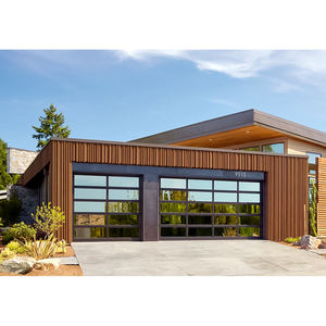 Acheter une <span class=keywords><strong>porte</strong></span> <span class=keywords><strong>de</strong></span> <span class=keywords><strong>garage</strong></span> sectionnelle en verre extérieure commerciale 16X7 cadre en aluminium noir <span class=keywords><strong>porte</strong></span> <span class=keywords><strong>de</strong></span> <span class=keywords><strong>garage</strong></span> en verre miroir - Product Image 1