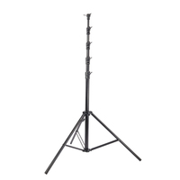 Trépied professionnel en aluminium de 4,8 m avec coussin d'air, pour photographie, podcast en direct, vidéo, studio de cinéma, avec anneau lumineux à verrouillage par bouton