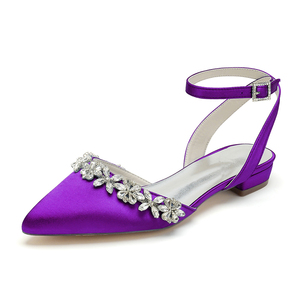 Zapatos de boda de satén blanco, azul y rojo, de 2cm, para mujer, de satén, acogedores, para fiesta, de princesa, sandalias, varios colores, para mujer - Product Image 2